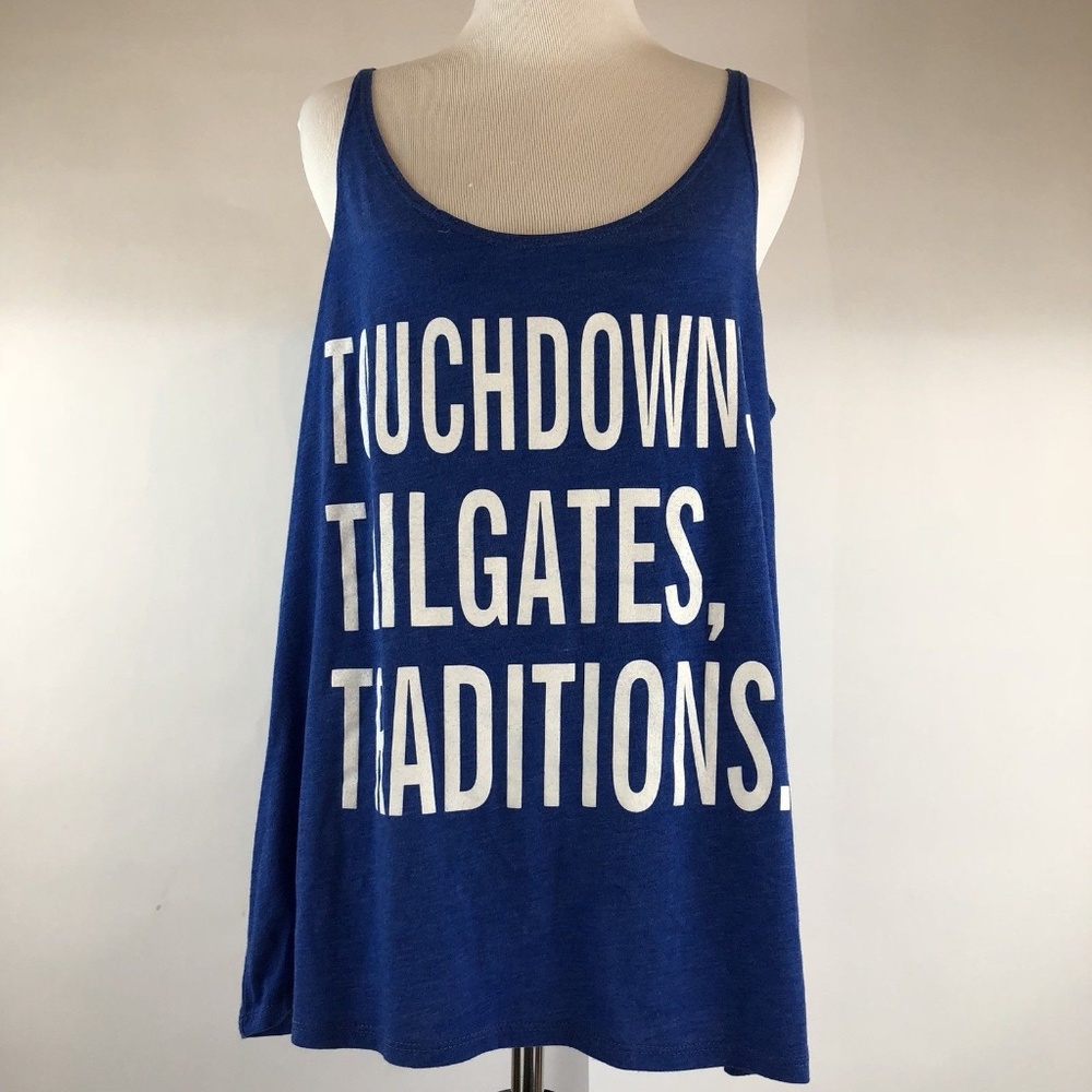 Kickoff Couture Blue Tank Top Size Medium